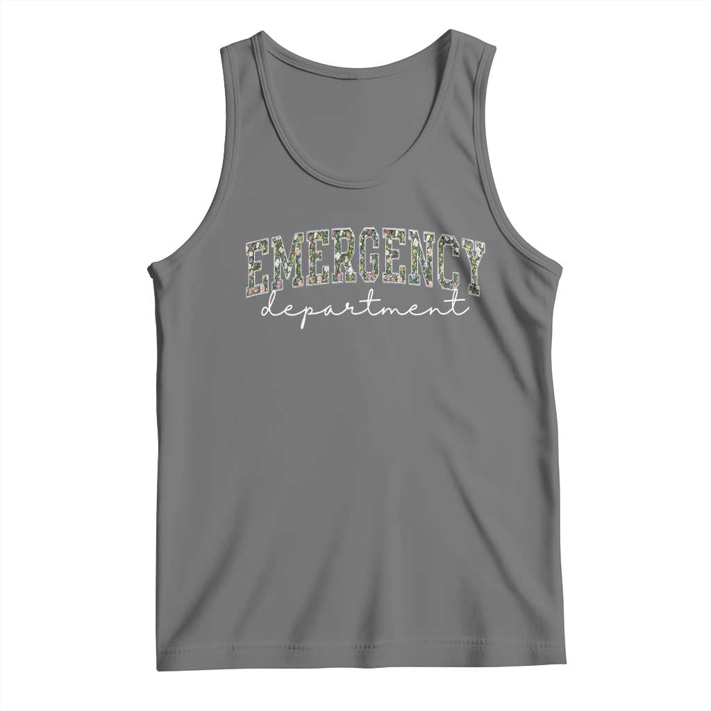 Floral Emergency Department Tank Top ER Nurse Gift - Wonder Print Shop