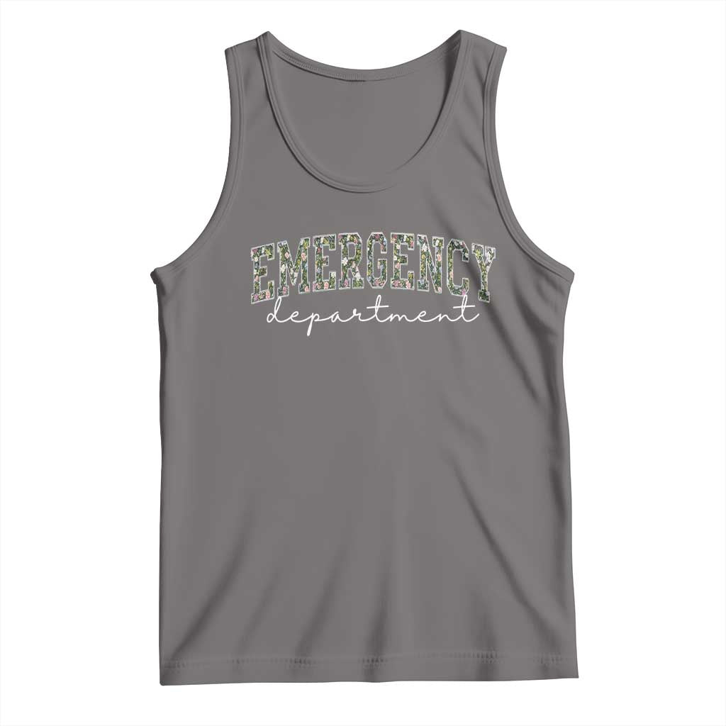 Floral Emergency Department Tank Top ER Nurse Gift - Wonder Print Shop