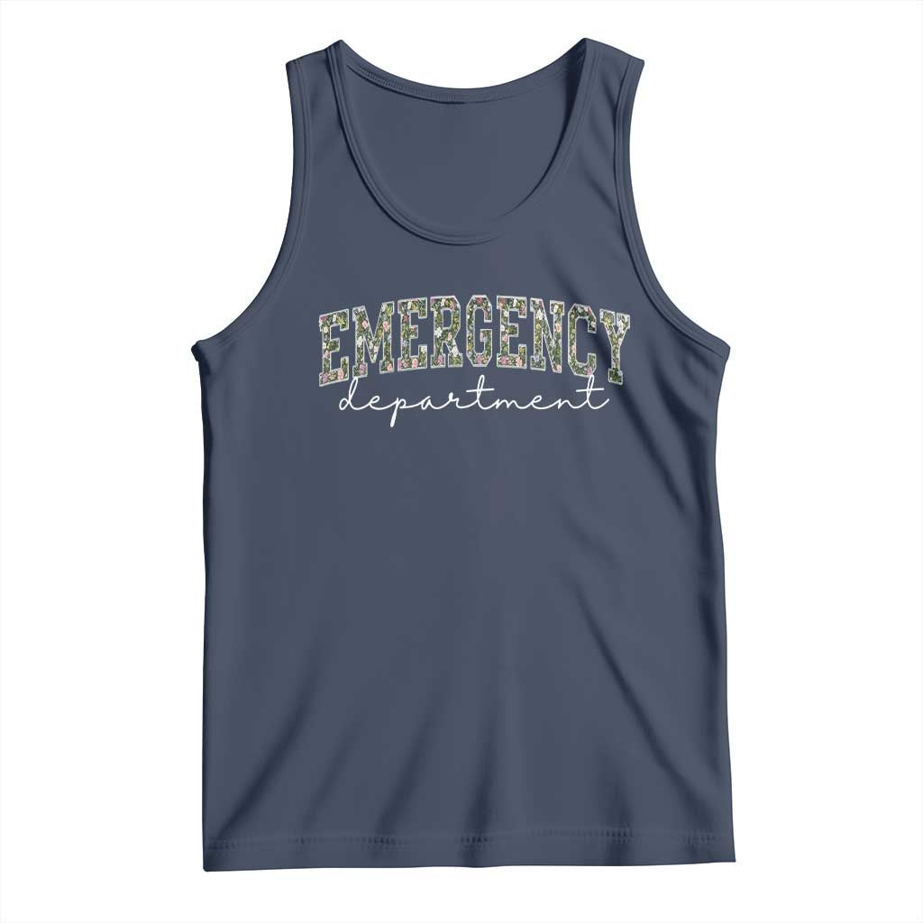 Floral Emergency Department Tank Top ER Nurse Gift - Wonder Print Shop