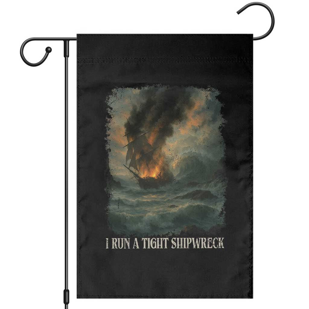 I Run a Tight Shipwreck Garden Flag Homeschool Mama Cool Mom - Wonder Print Shop