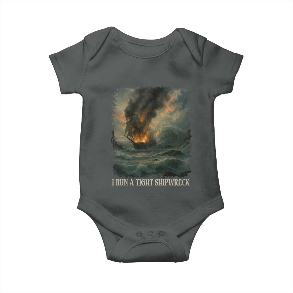 I Run a Tight Shipwreck Baby Onesie Homeschool Mama Cool Mom - Wonder Print Shop
