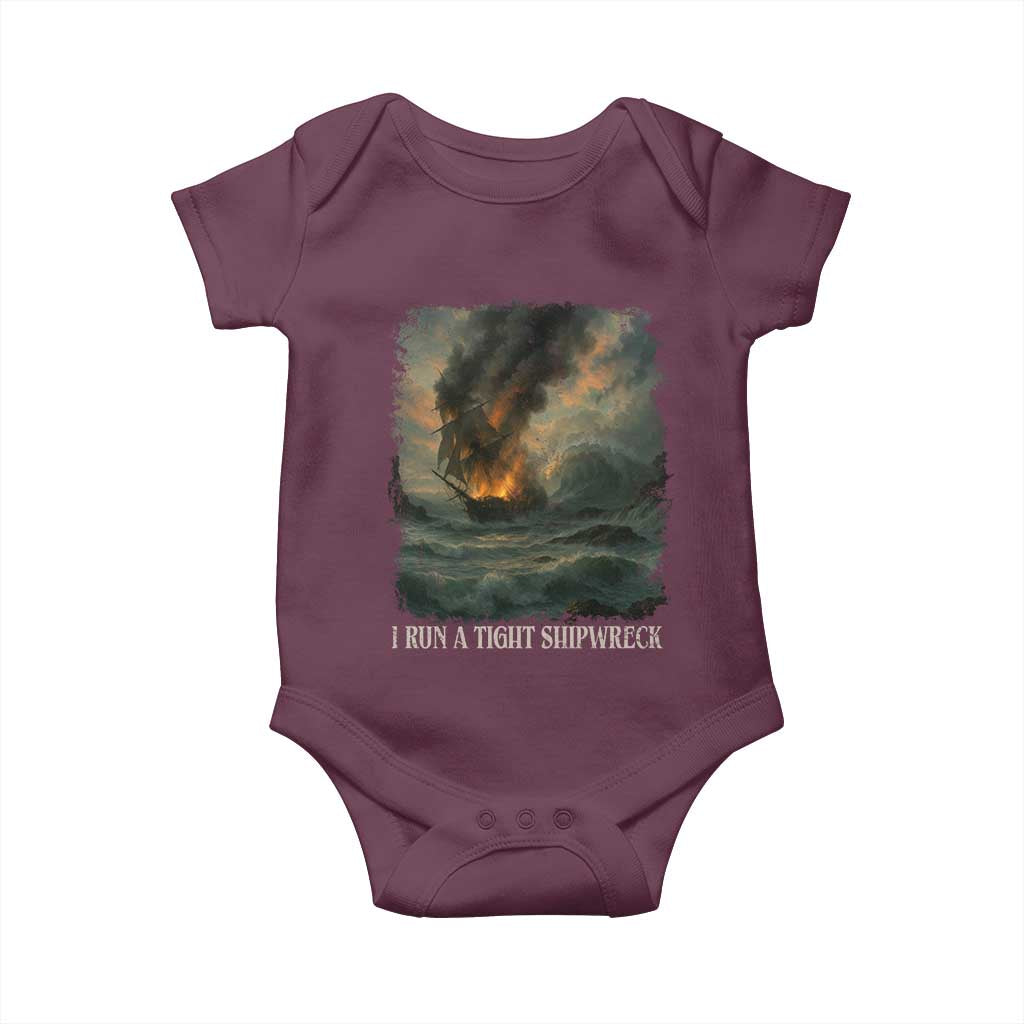 I Run a Tight Shipwreck Baby Onesie Homeschool Mama Cool Mom - Wonder Print Shop
