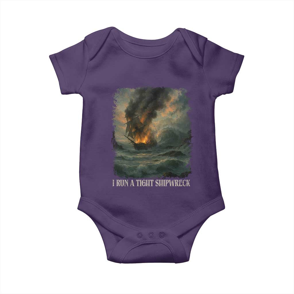 I Run a Tight Shipwreck Baby Onesie Homeschool Mama Cool Mom - Wonder Print Shop