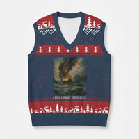 I Run a Tight Shipwreck V-Neck Knit Sweater Vest Homeschool Mama Cool Mom - Wonder Print Shop