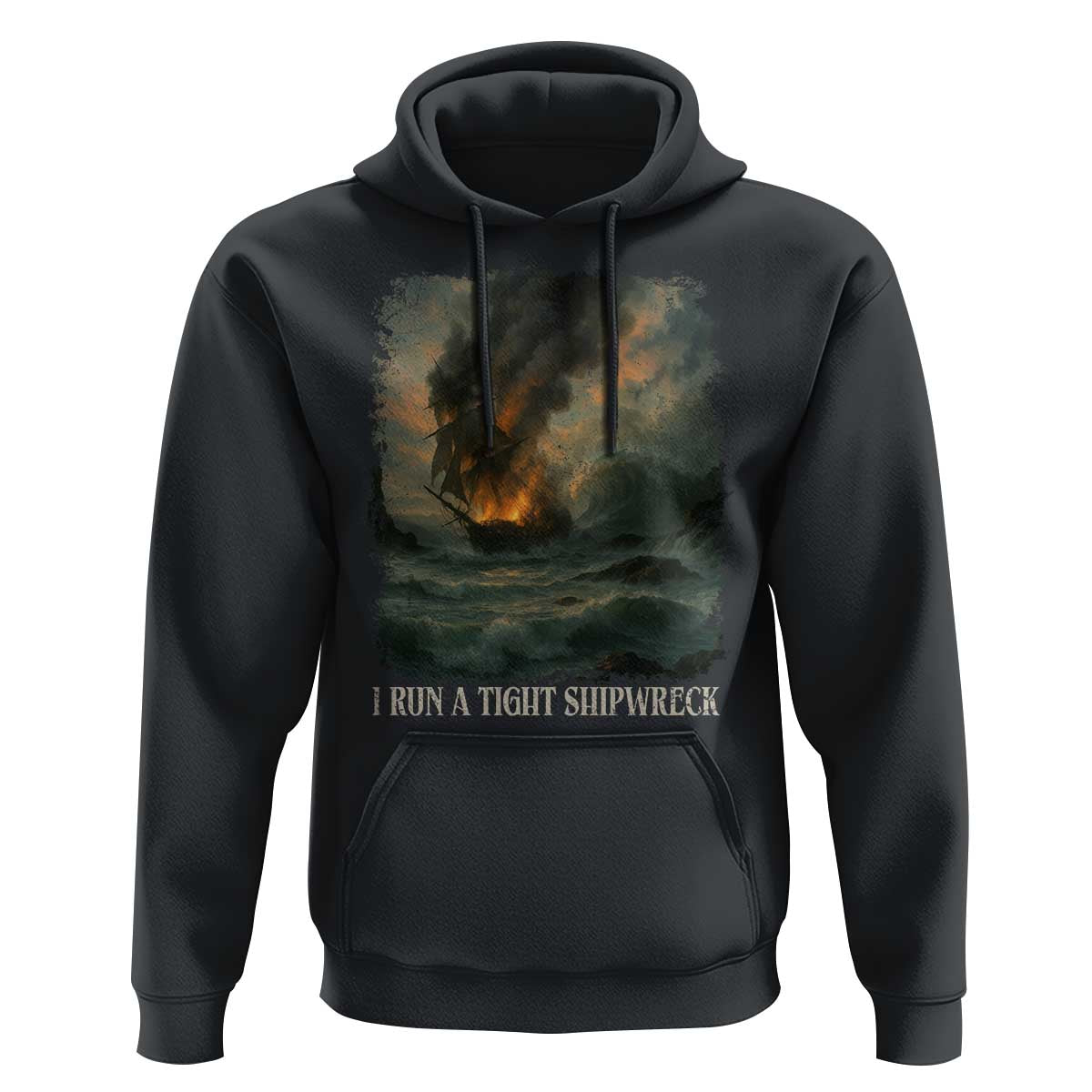 I Run a Tight Shipwreck Hoodie Homeschool Mama Cool Mom - Wonder Print Shop