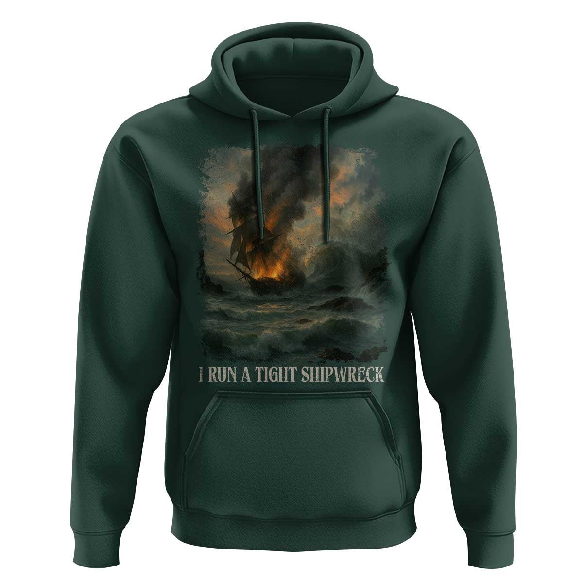I Run a Tight Shipwreck Hoodie Homeschool Mama Cool Mom - Wonder Print Shop