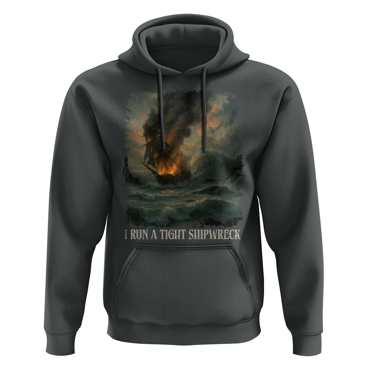 I Run a Tight Shipwreck Hoodie Homeschool Mama Cool Mom - Wonder Print Shop