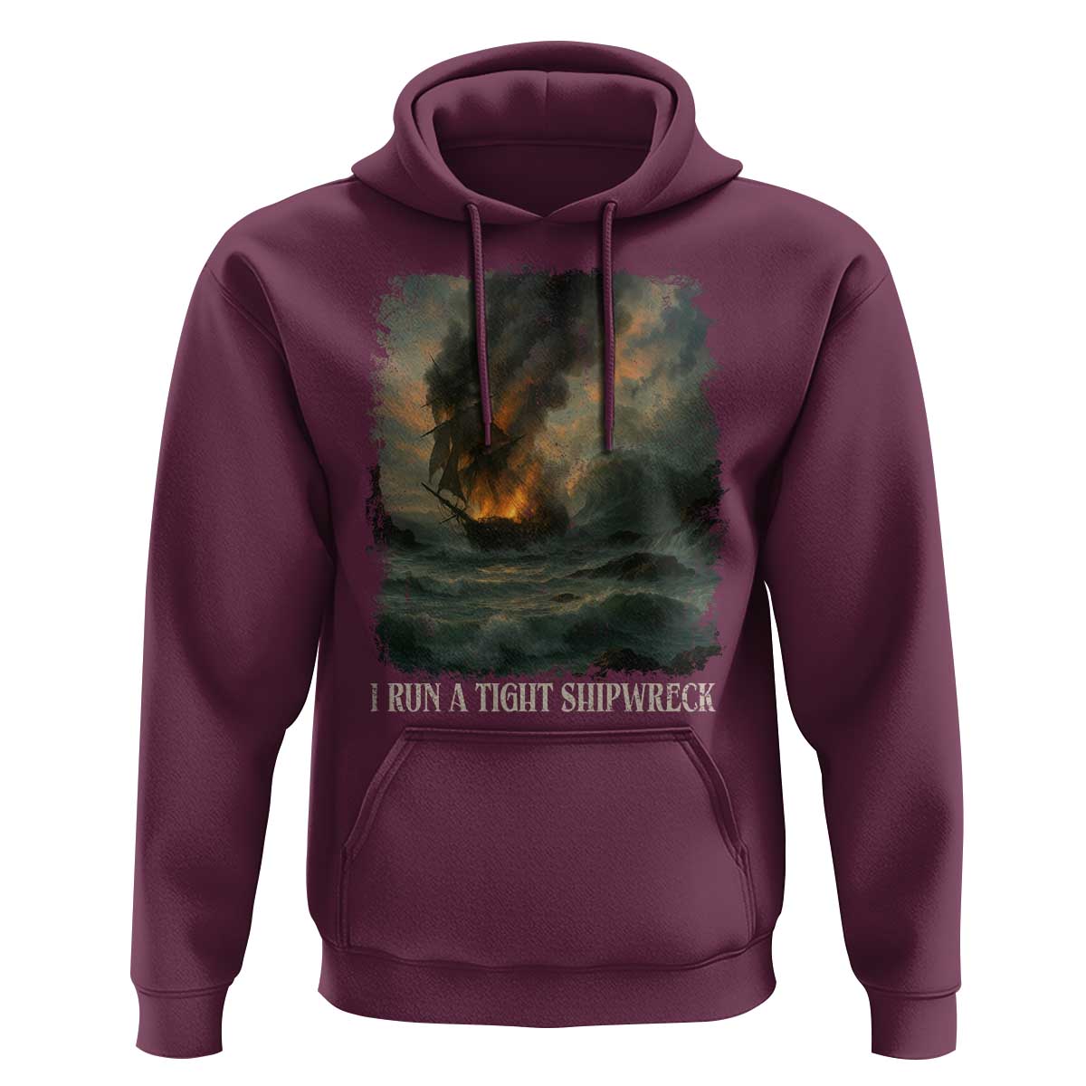 I Run a Tight Shipwreck Hoodie Homeschool Mama Cool Mom - Wonder Print Shop