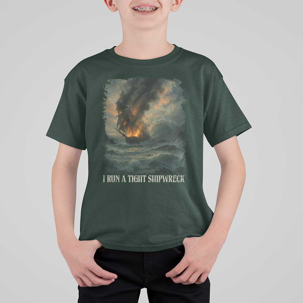 I Run a Tight Shipwreck T Shirt For Kid Homeschool Mama Cool Mom - Wonder Print Shop