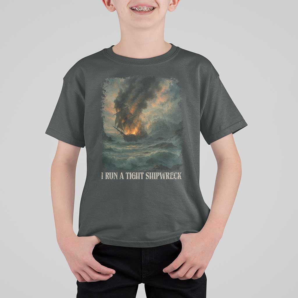 I Run a Tight Shipwreck T Shirt For Kid Homeschool Mama Cool Mom - Wonder Print Shop