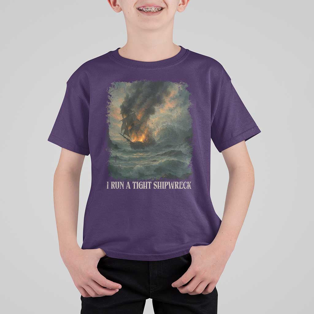 I Run a Tight Shipwreck T Shirt For Kid Homeschool Mama Cool Mom - Wonder Print Shop