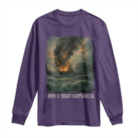 I Run a Tight Shipwreck Long Sleeve Shirt Homeschool Mama Cool Mom - Wonder Print Shop