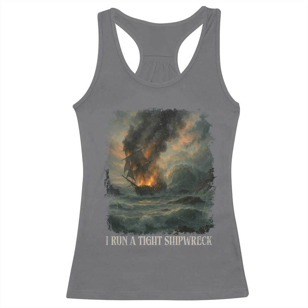 I Run a Tight Shipwreck Racerback Tank Top Homeschool Mama Cool Mom - Wonder Print Shop