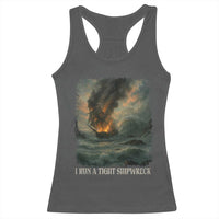 I Run a Tight Shipwreck Racerback Tank Top Homeschool Mama Cool Mom - Wonder Print Shop
