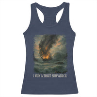 I Run a Tight Shipwreck Racerback Tank Top Homeschool Mama Cool Mom - Wonder Print Shop