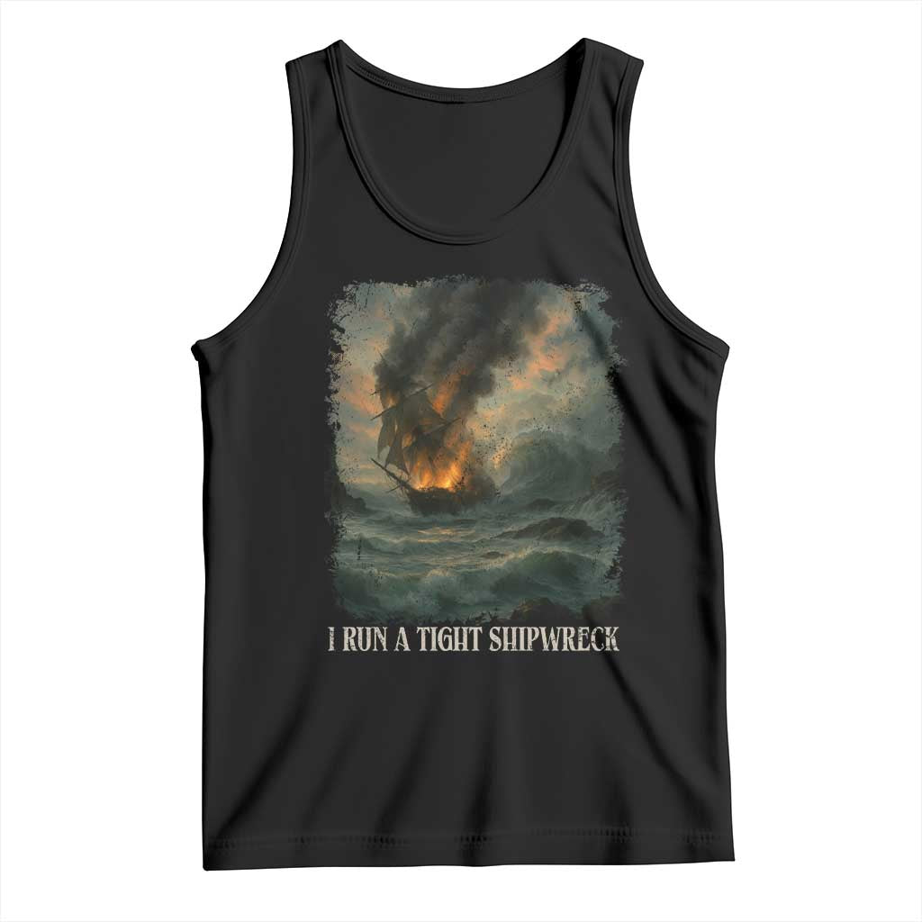 I Run a Tight Shipwreck Tank Top Homeschool Mama Cool Mom - Wonder Print Shop
