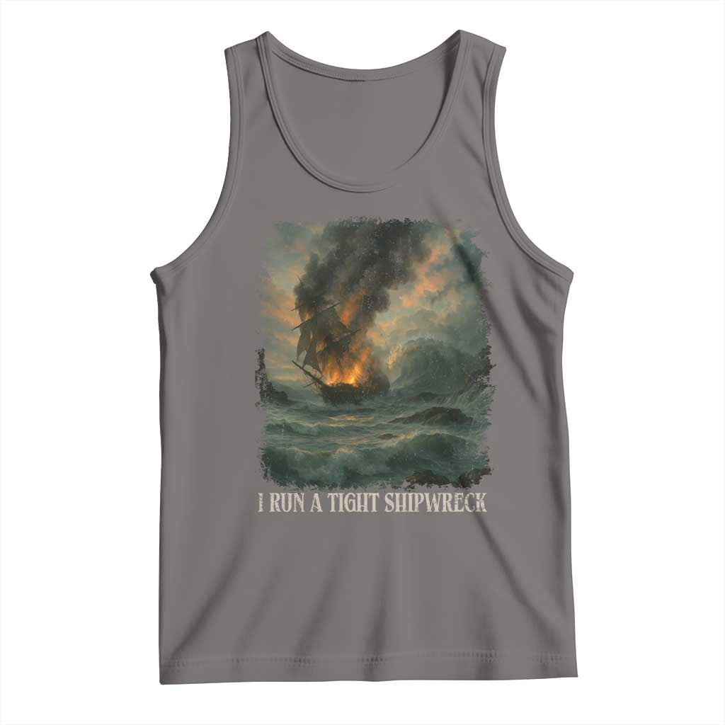 I Run a Tight Shipwreck Tank Top Homeschool Mama Cool Mom - Wonder Print Shop