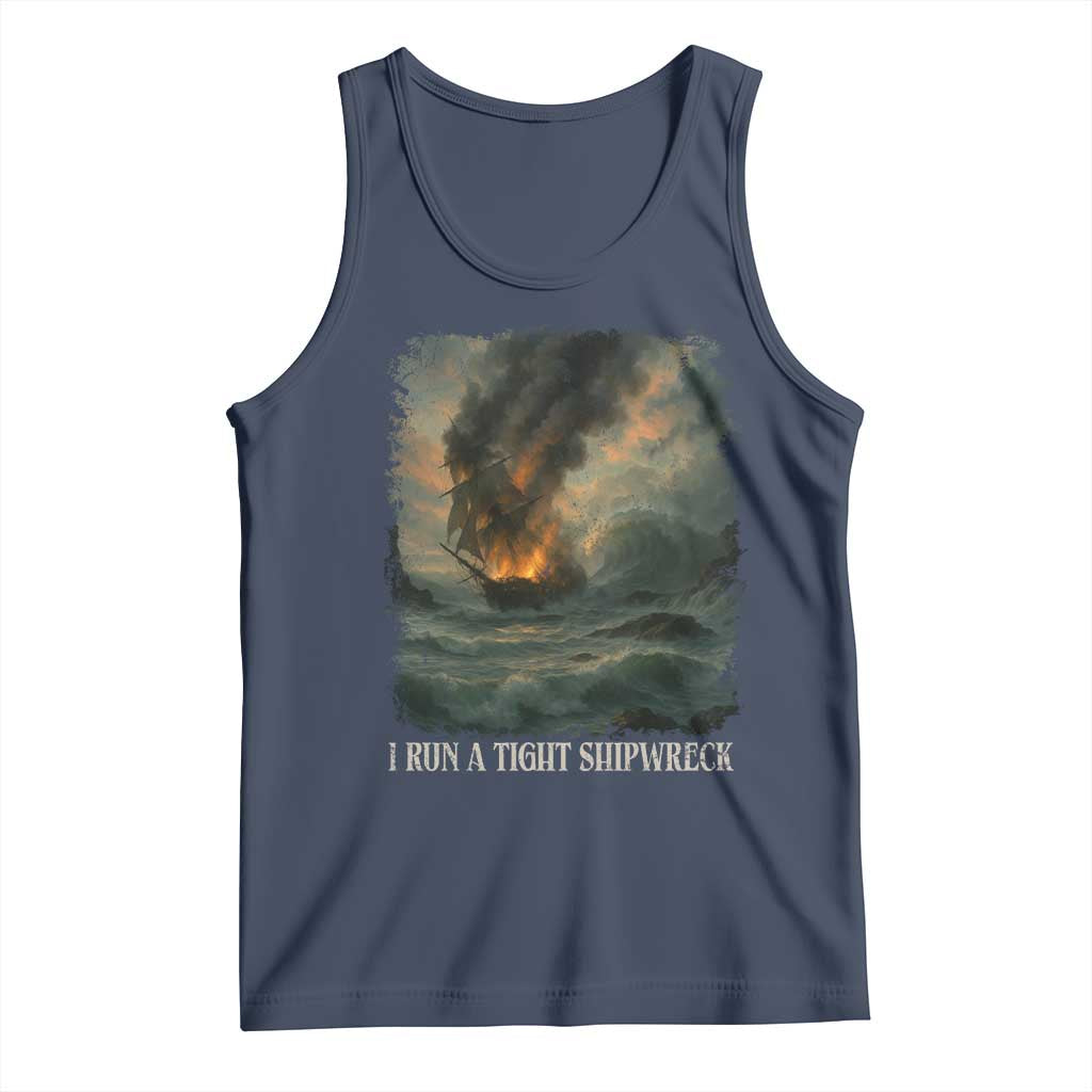 I Run a Tight Shipwreck Tank Top Homeschool Mama Cool Mom - Wonder Print Shop