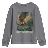 I Run a Tight Shipwreck Youth Sweatshirt Homeschool Mama Cool Mom - Wonder Print Shop