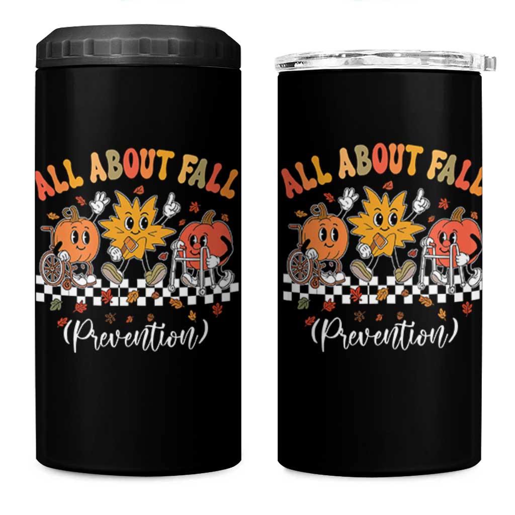 Fall Prevention 4 in 1 Can Cooler Tumbler Autumn Thanksgiving Nurse PT OT - Wonder Print Shop