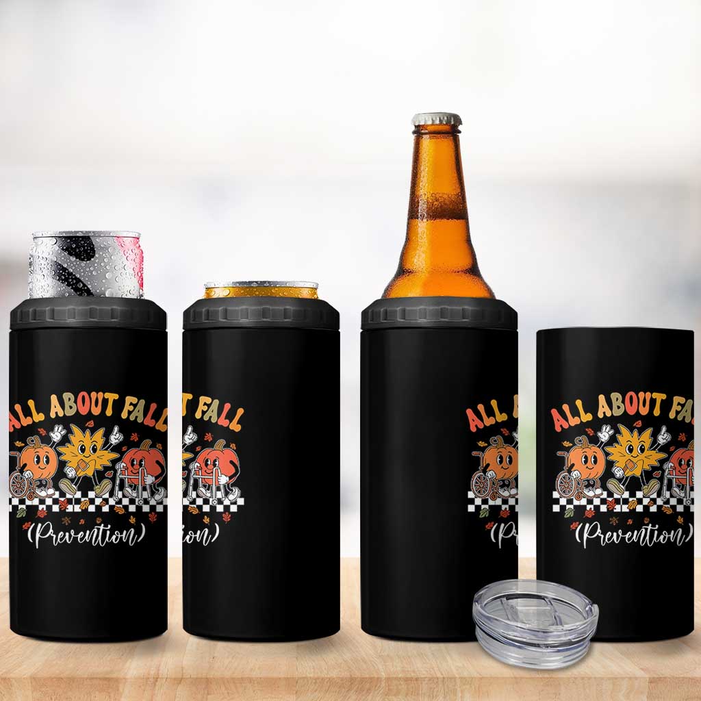Fall Prevention 4 in 1 Can Cooler Tumbler Autumn Thanksgiving Nurse PT OT - Wonder Print Shop