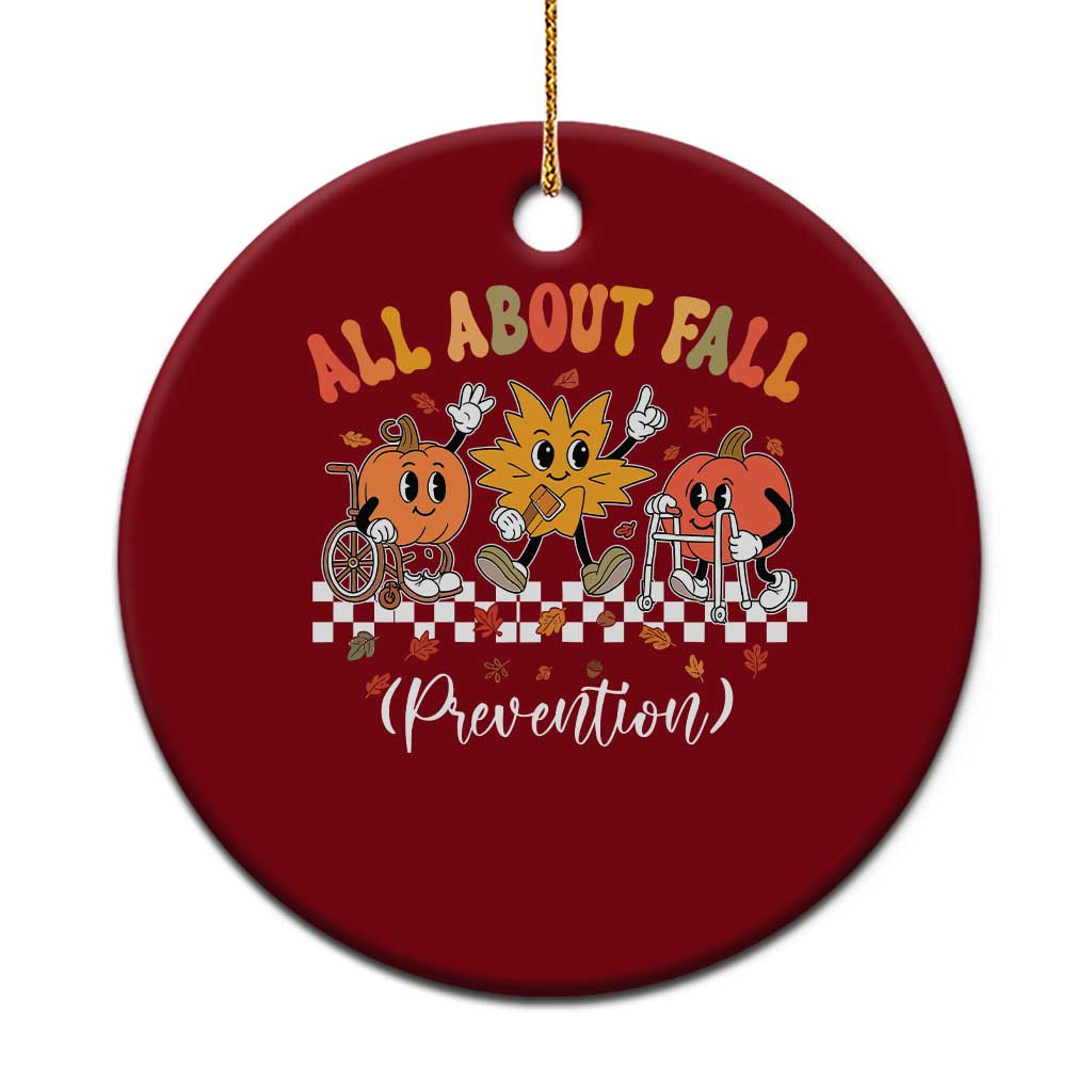 Fall Prevention Ceramic Ornament Autumn Thanksgiving Nurse PT OT - Wonder Print Shop