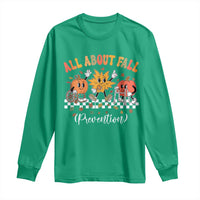 Fall Prevention Long Sleeve Shirt Autumn Thanksgiving Nurse PT OT - Wonder Print Shop