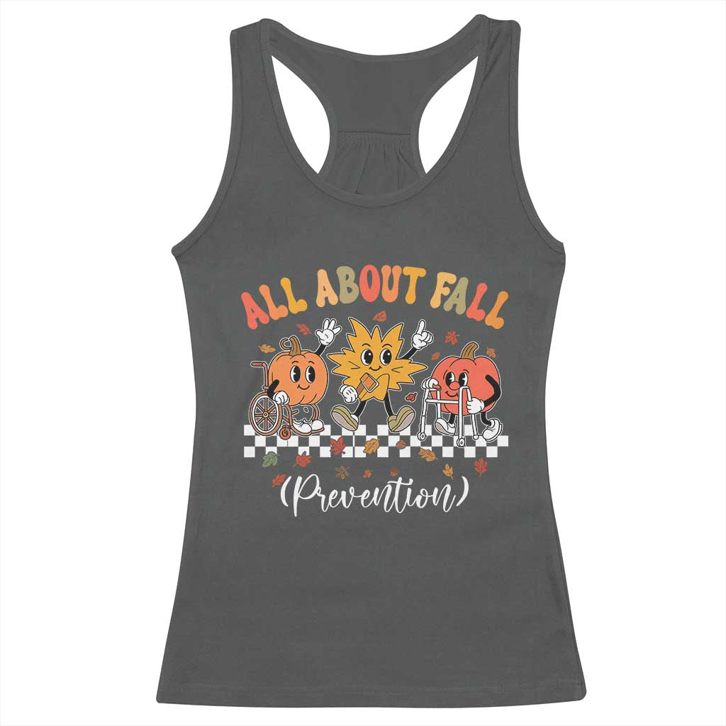 Fall Prevention Racerback Tank Top Autumn Thanksgiving Nurse PT OT - Wonder Print Shop