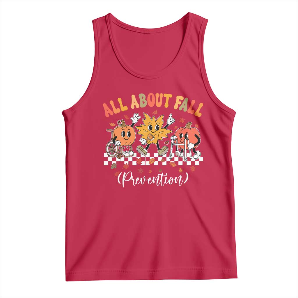Fall Prevention Tank Top Autumn Thanksgiving Nurse PT OT - Wonder Print Shop