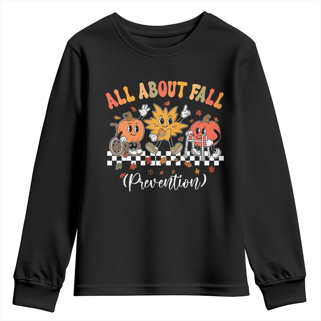 Fall Prevention Youth Sweatshirt Autumn Thanksgiving Nurse PT OT - Wonder Print Shop