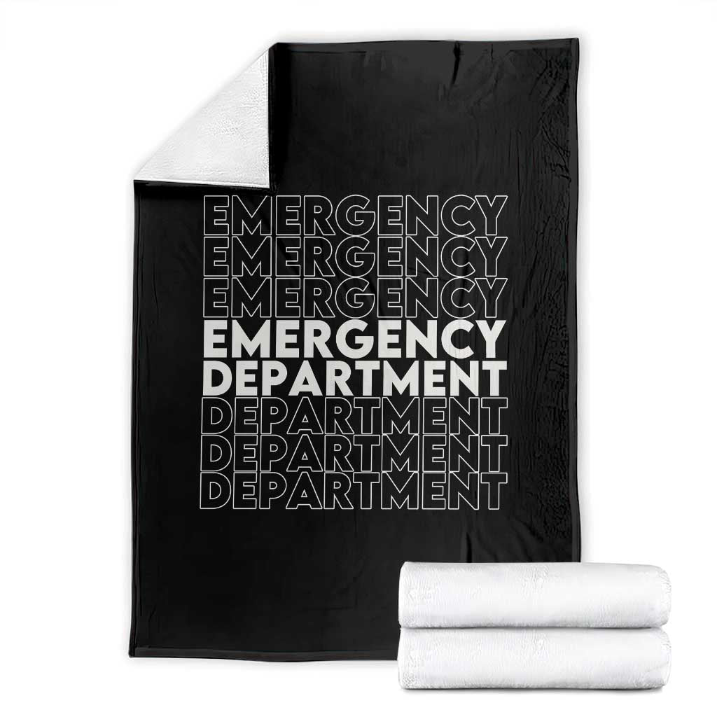 Emergency Department Throw Blanket Retro ER Nurse Gift - Wonder Print Shop