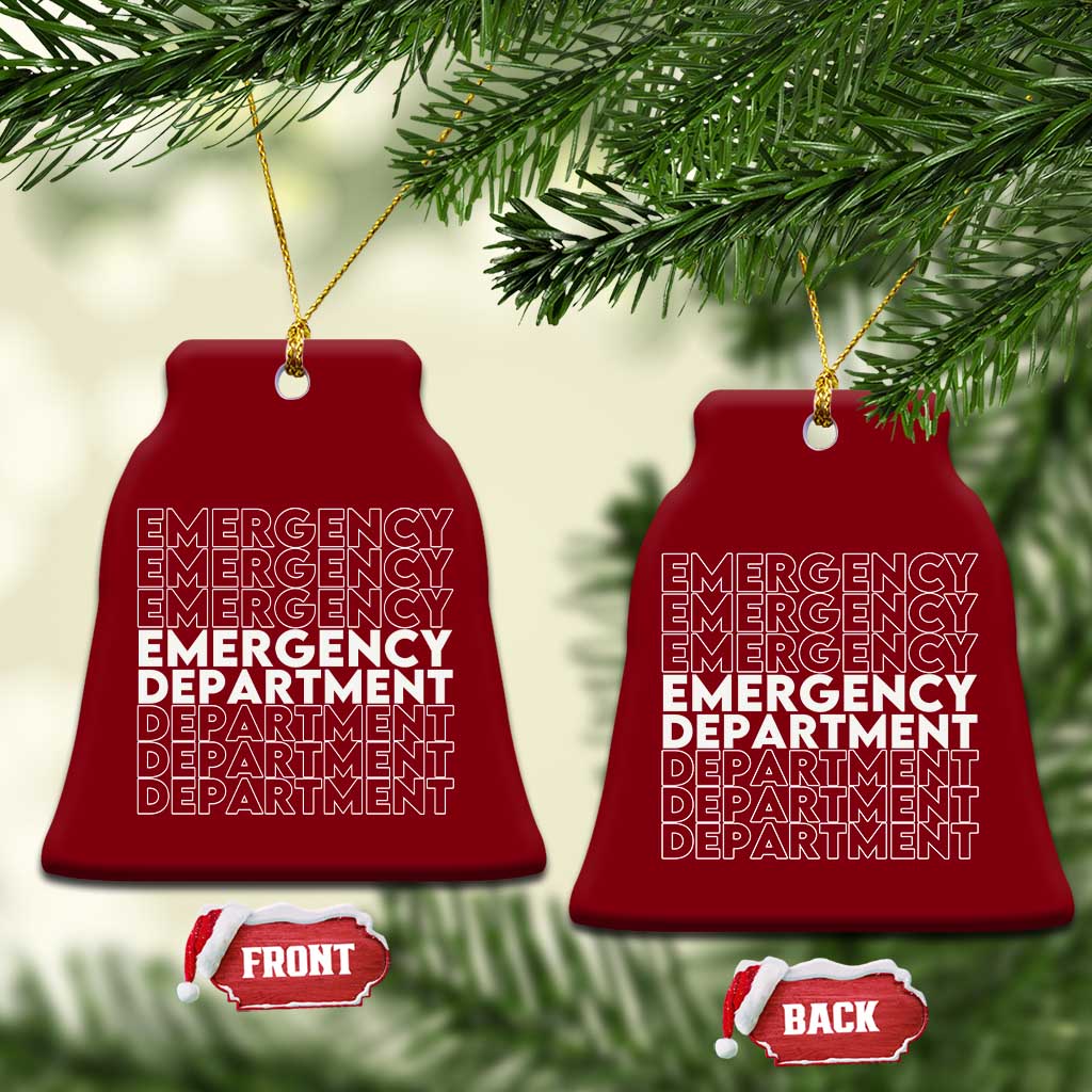 Emergency Department Ceramic Ornament Retro ER Nurse Gift - Wonder Print Shop
