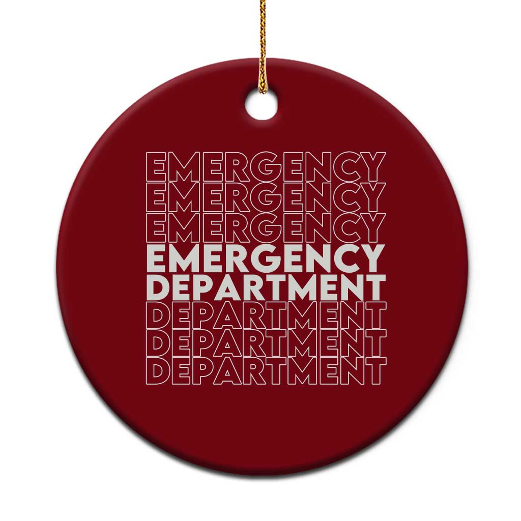 Emergency Department Ceramic Ornament Retro ER Nurse Gift - Wonder Print Shop