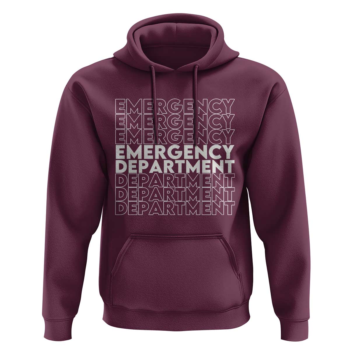 Emergency Department Hoodie Retro ER Nurse Gift - Wonder Print Shop