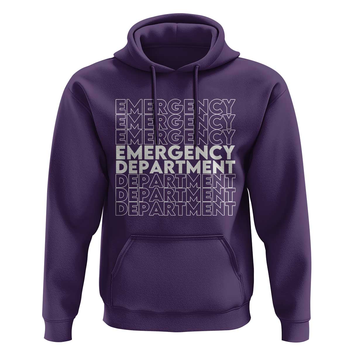 Emergency Department Hoodie Retro ER Nurse Gift - Wonder Print Shop