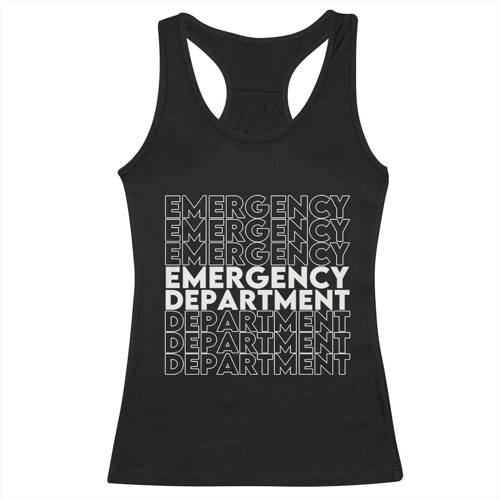 Emergency Department Racerback Tank Top Retro ER Nurse Gift - Wonder Print Shop