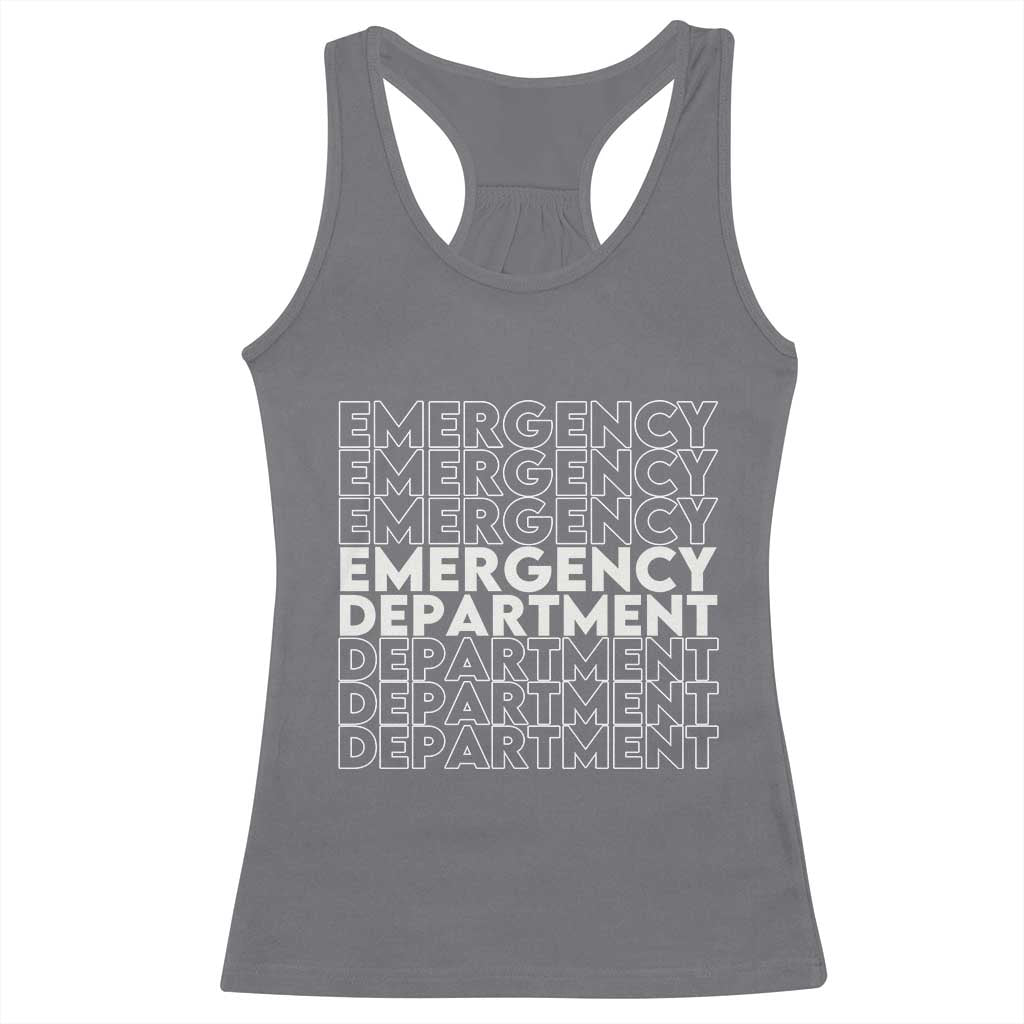 Emergency Department Racerback Tank Top Retro ER Nurse Gift - Wonder Print Shop
