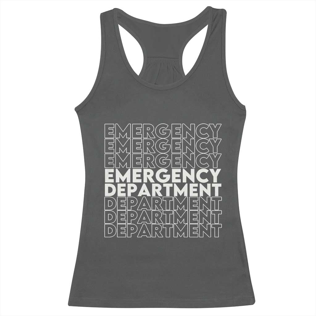 Emergency Department Racerback Tank Top Retro ER Nurse Gift - Wonder Print Shop