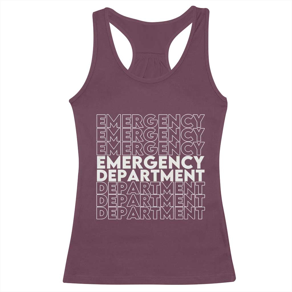 Emergency Department Racerback Tank Top Retro ER Nurse Gift - Wonder Print Shop
