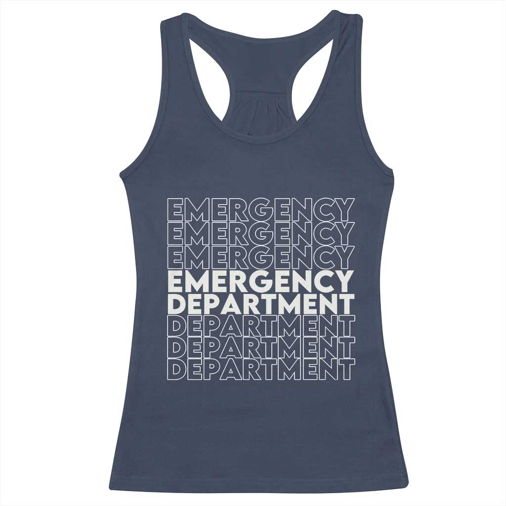 Emergency Department Racerback Tank Top Retro ER Nurse Gift - Wonder Print Shop