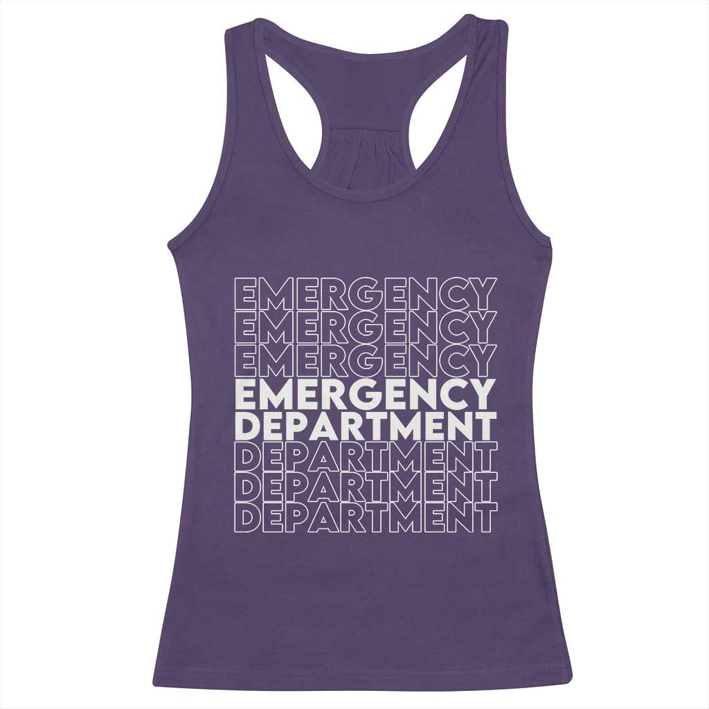 Emergency Department Racerback Tank Top Retro ER Nurse Gift - Wonder Print Shop