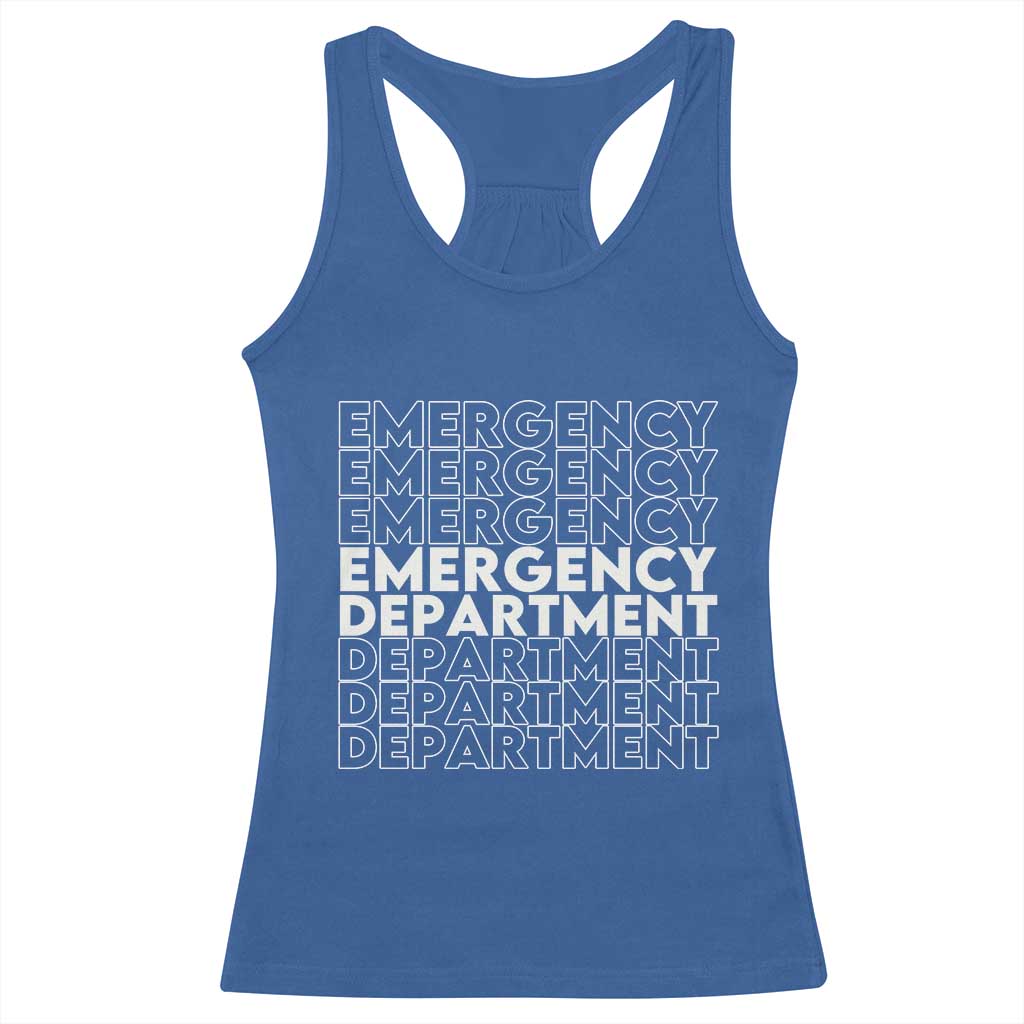 Emergency Department Racerback Tank Top Retro ER Nurse Gift - Wonder Print Shop