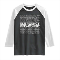 Emergency Department Raglan Shirt Retro ER Nurse Gift - Wonder Print Shop