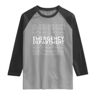 Emergency Department Raglan Shirt Retro ER Nurse Gift - Wonder Print Shop