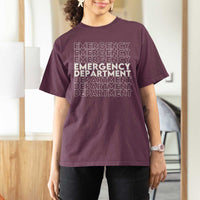 Emergency Department T Shirt For Women Retro ER Nurse Gift - Wonder Print Shop