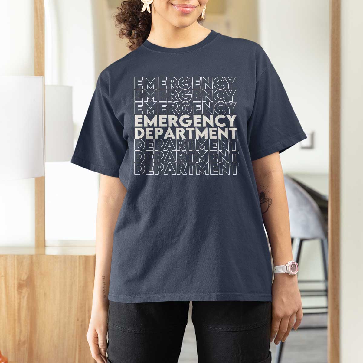 Emergency Department T Shirt For Women Retro ER Nurse Gift - Wonder Print Shop