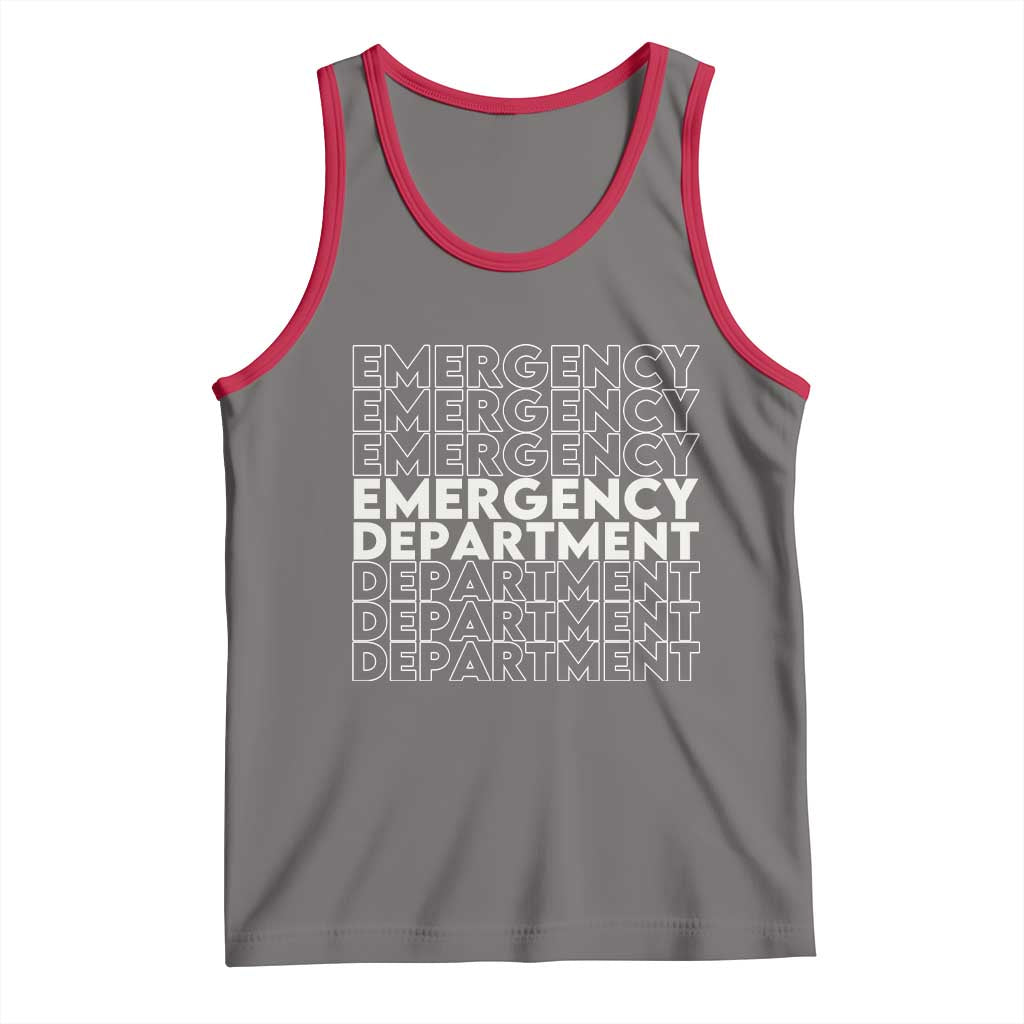 Emergency Department Tank Top Retro ER Nurse Gift - Wonder Print Shop