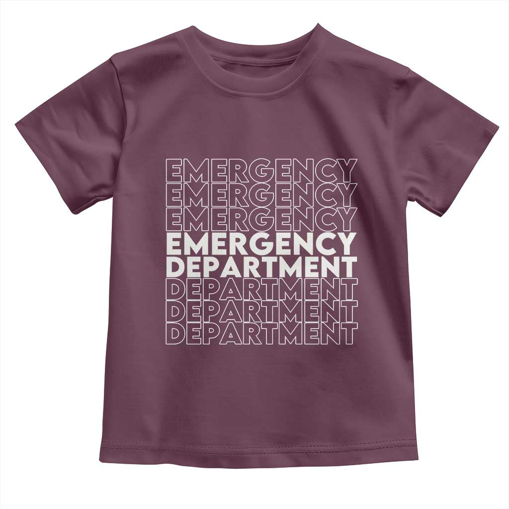 Emergency Department Toddler T Shirt Retro ER Nurse Gift - Wonder Print Shop