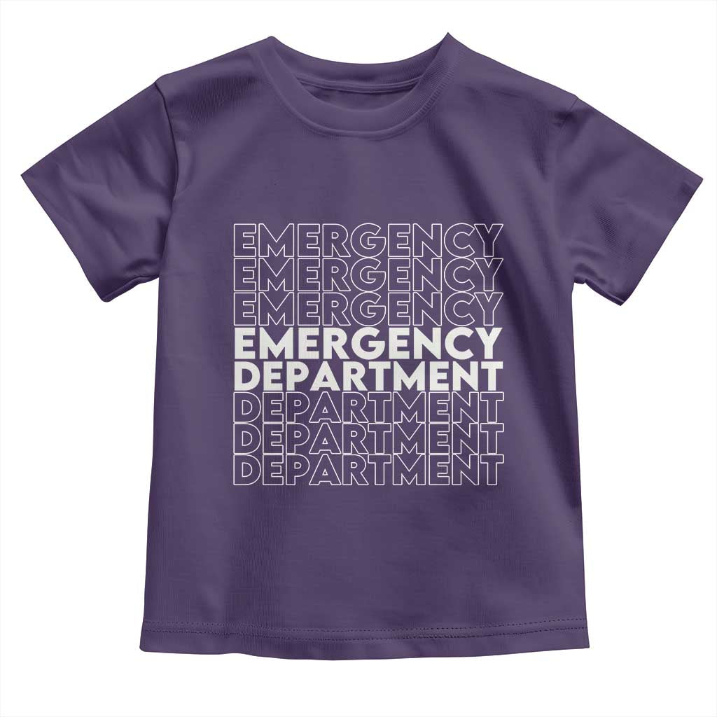 Emergency Department Toddler T Shirt Retro ER Nurse Gift - Wonder Print Shop