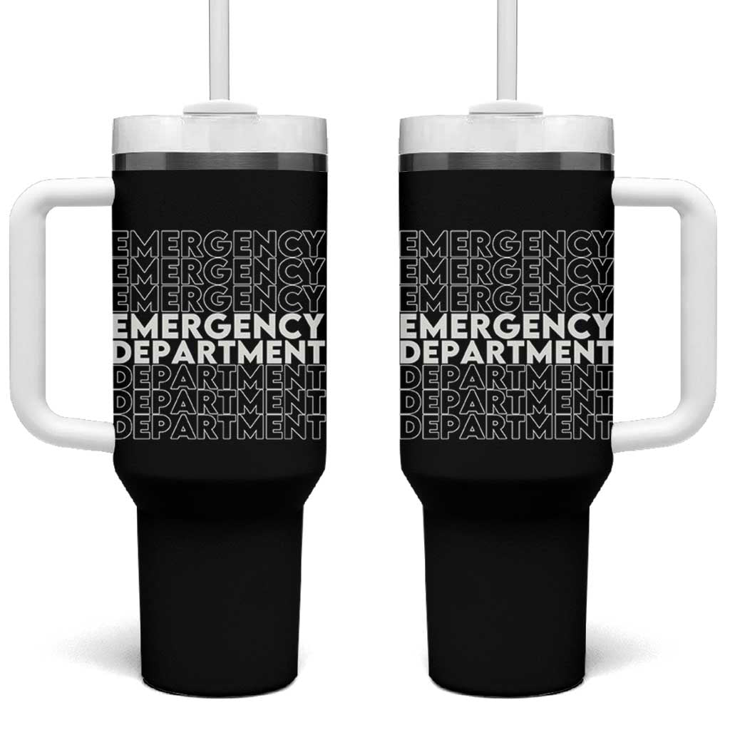 Emergency Department Tumbler With Handle Retro ER Nurse Gift - Wonder Print Shop